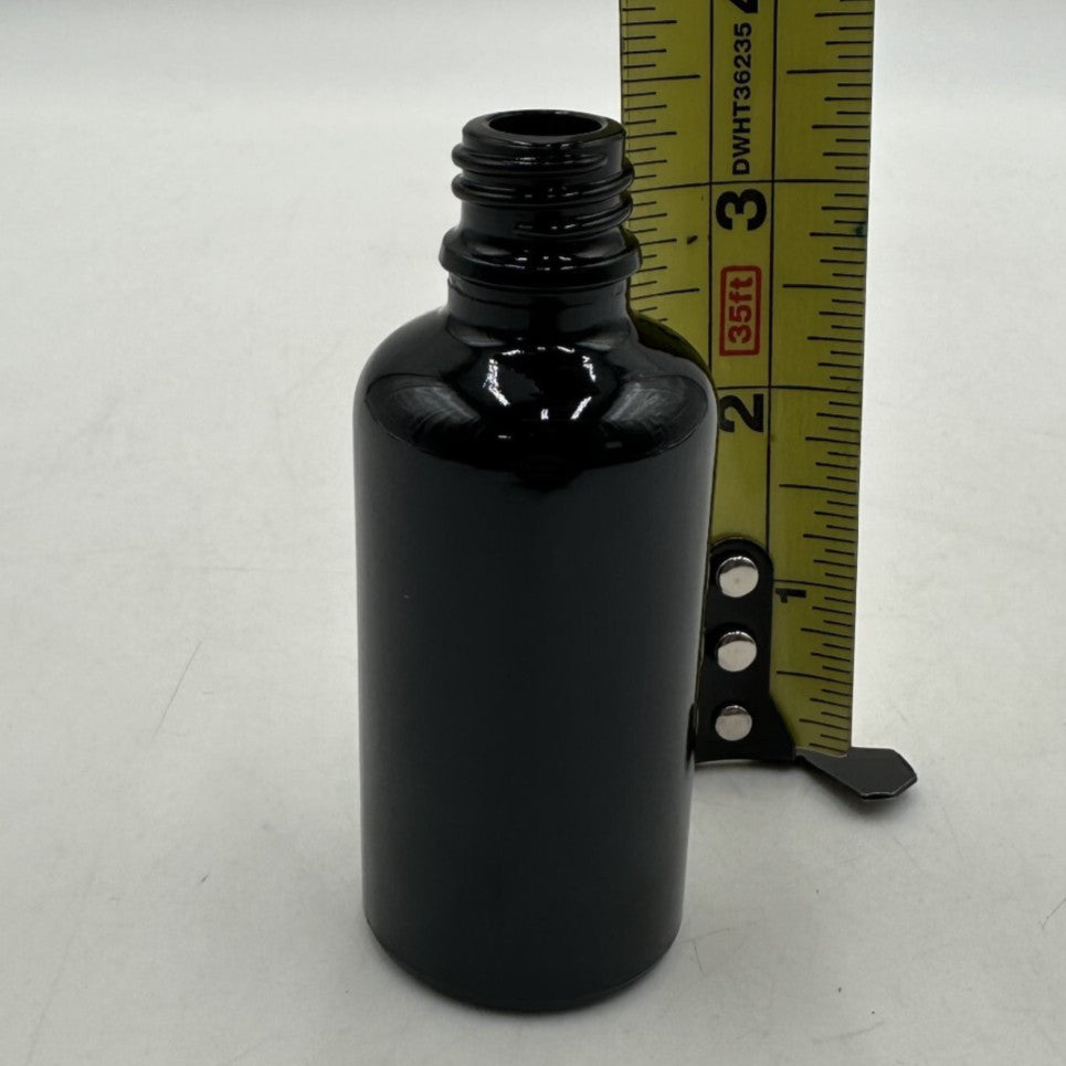 50ml (1.69 fl. oz) Boston Round Black Dropper Bottles (Lot of 4,200+ bottles)