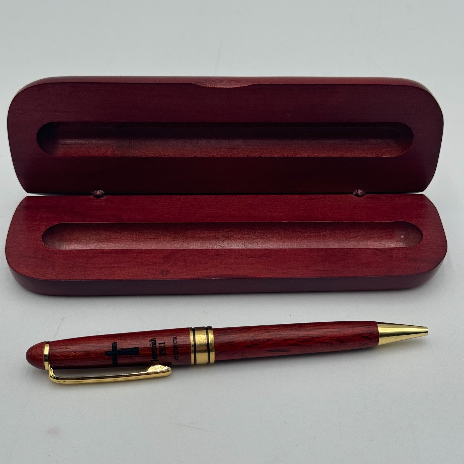 Solid Wood Cherry Case Decorative Fancy Matching Pen Graduation Gift New