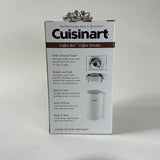 Cuisinart White Coffee Bar Grinder DCG-20N Up to 12 Cups - SIMPLE AND SAFE