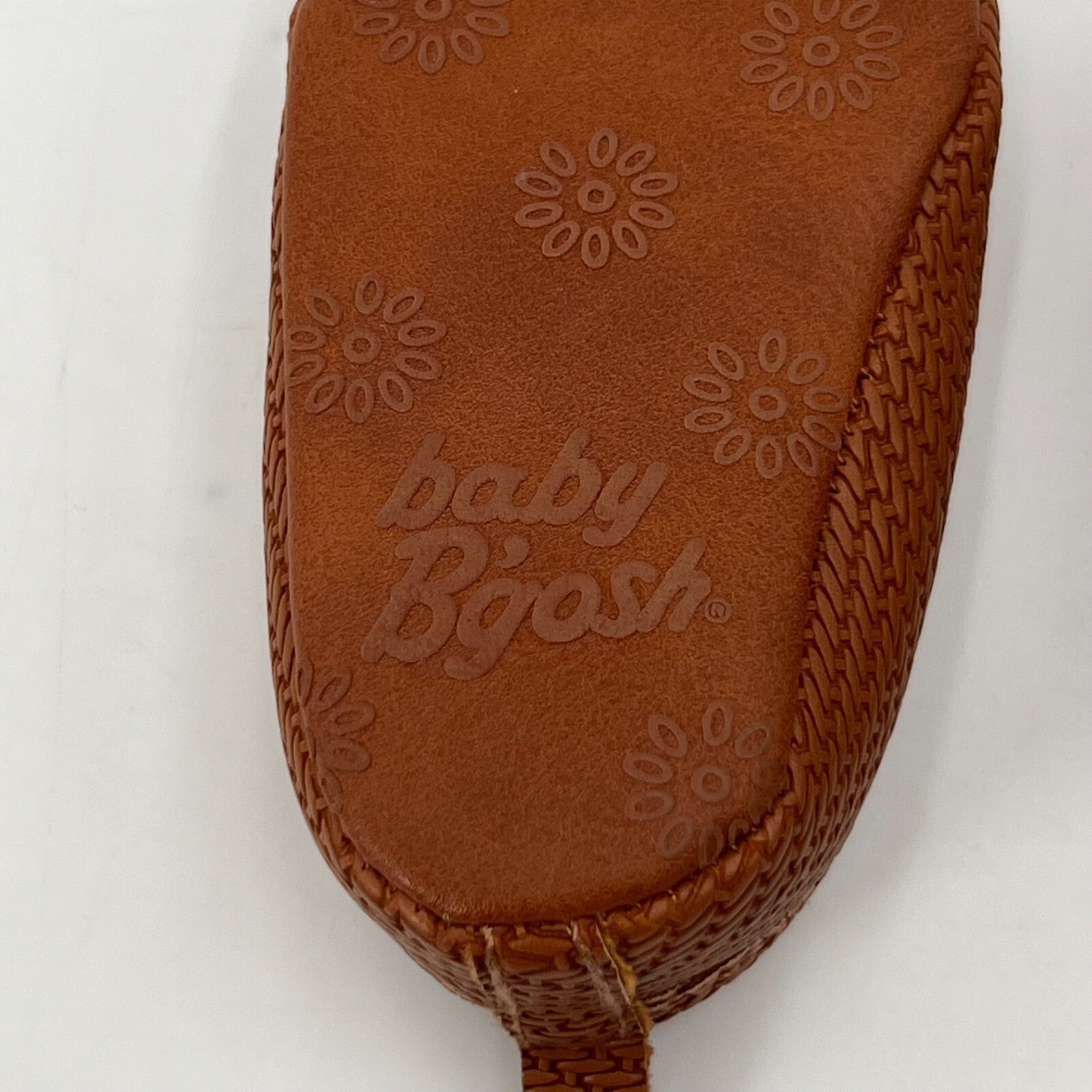 Baby B'gosh Woven Pattern Slip On Mary Jane Shoes Tan Comfy Size New Born