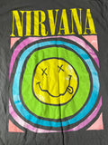 Nirvana Smiley Colorful Printed Crewneck Pullover Tshirt Streetwear Retro Size S