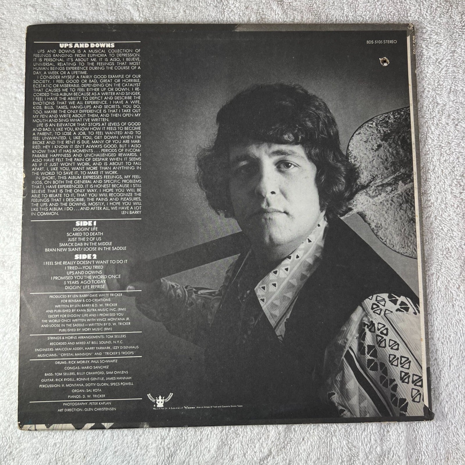 Len Barry – Ups And Downs Vinyl LP US 1972 Buddah Records – BDS 5105 POP MUSIC