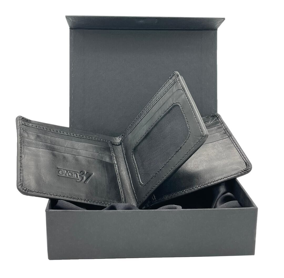 Men's Genuine Leather Wallet - Tri-Fold Construction - From Pasture to Pocket