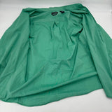 Chaps Mens Preppy Collared Long Sleeve Cuffed Button Up Shirt Green Size L