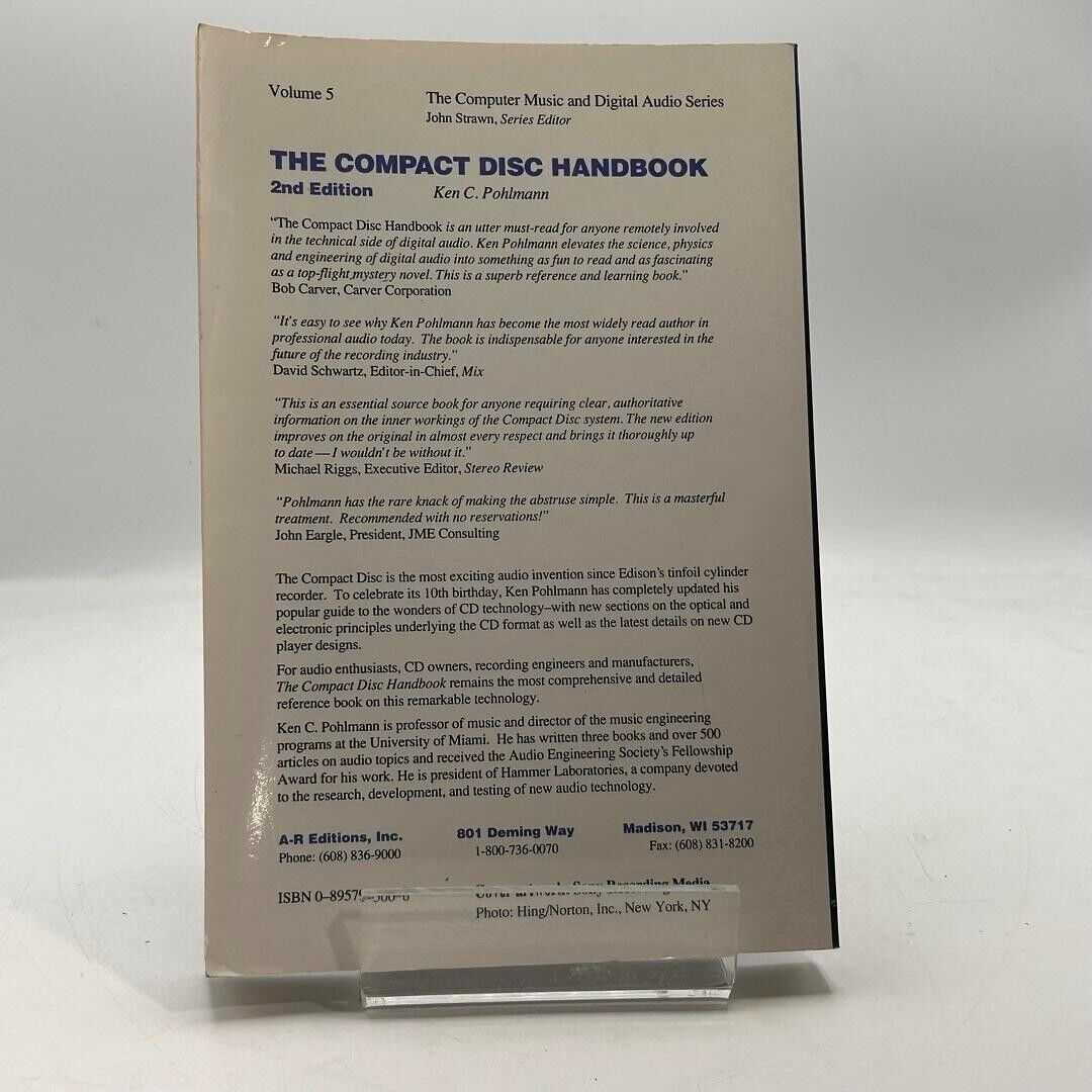 The Compact Disc Handbook 2nd Edition by Ken C. Pohlmann